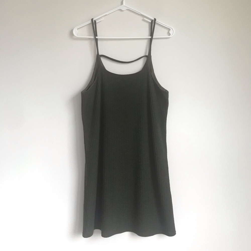 🤑📦 VERY J Knit Cami Dress in Olive